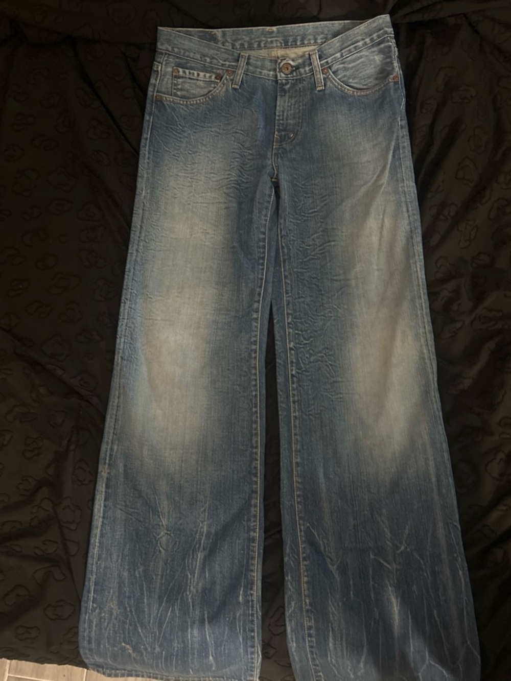Replay Wide Leg Denim Jeans